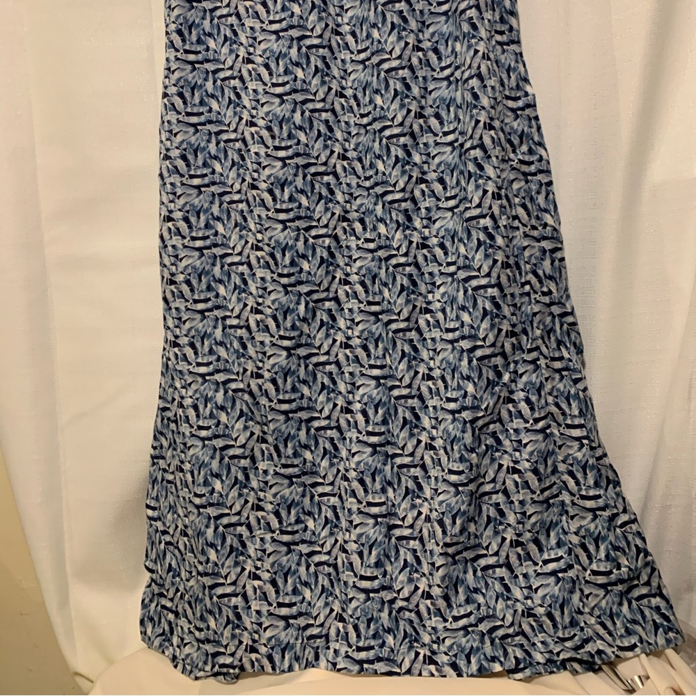 XL Maxi Sway Skirt !Lagenlook/ Boho/ Coastal! Blue/ Navy/ Ivory,Linden Hill EUC!